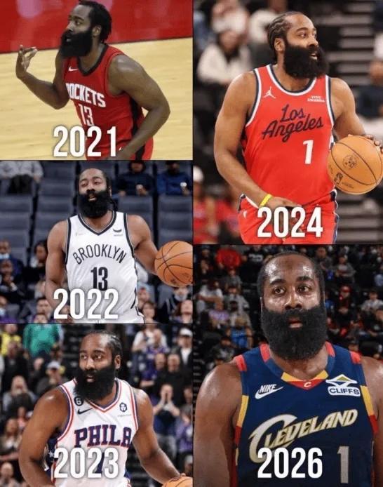 爱游戏娱乐-哈登6年5队：4次申请交易“换队”有望延续神迹 能否冲冠成功？